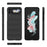 For Samsung Galaxy Z Flip4 5G Phone Case Hard PC Drop Protection Back Cover - Black - 7