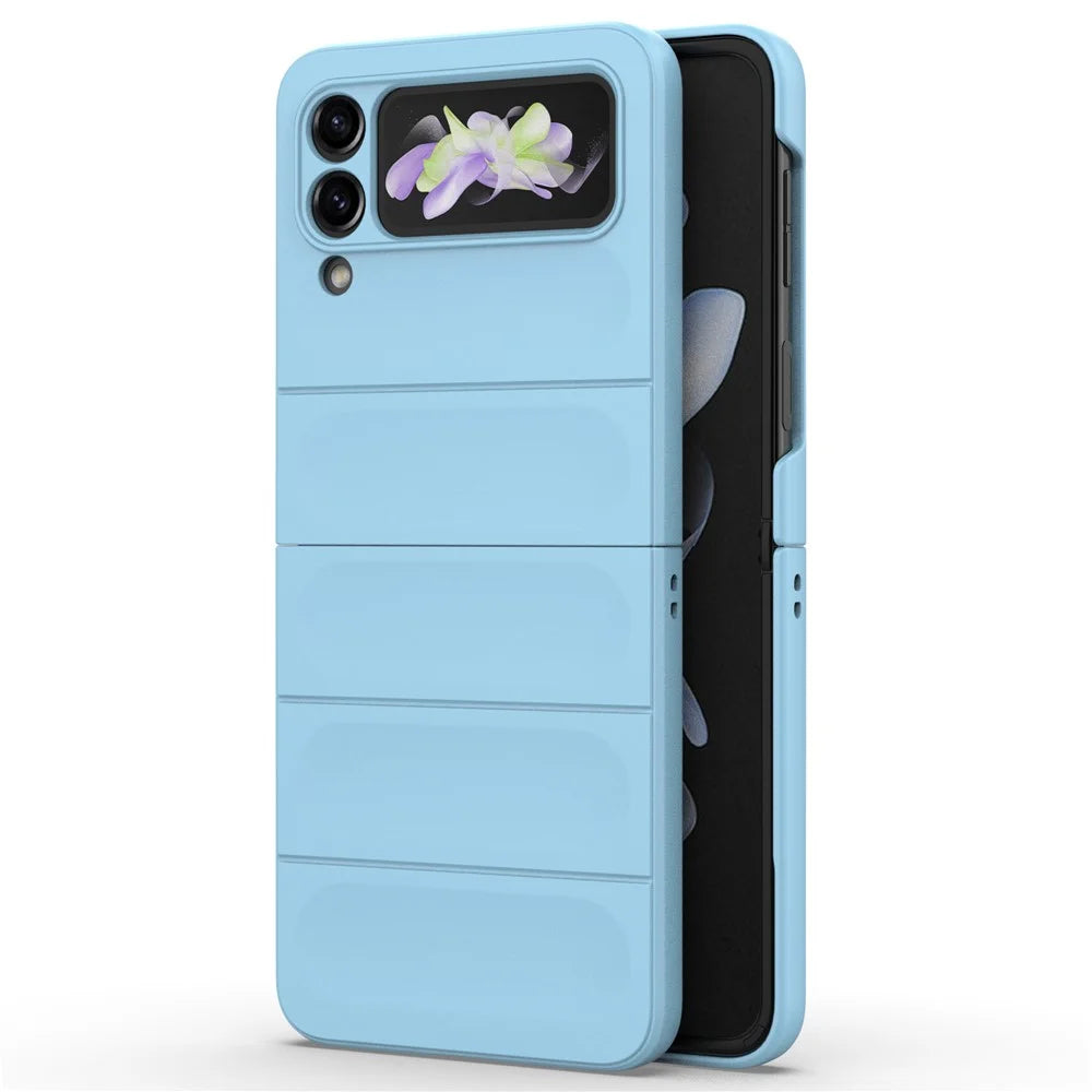For Samsung Galaxy Z Flip3 5G Phone Case Hard PC Rugged Protection Cover - Baby Blue - 1