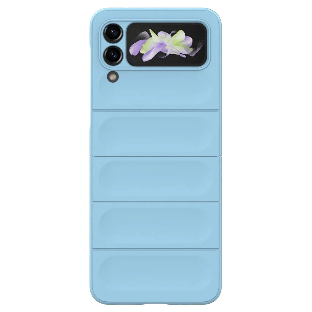 For Samsung Galaxy Z Flip3 5G Phone Case Hard PC Rugged Protection Cover - Baby Blue - 2