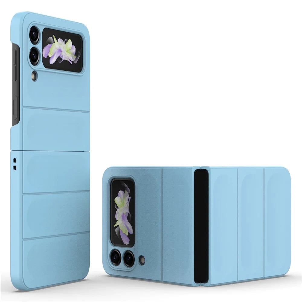 For Samsung Galaxy Z Flip3 5G Phone Case Hard PC Rugged Protection Cover - Baby Blue - 3