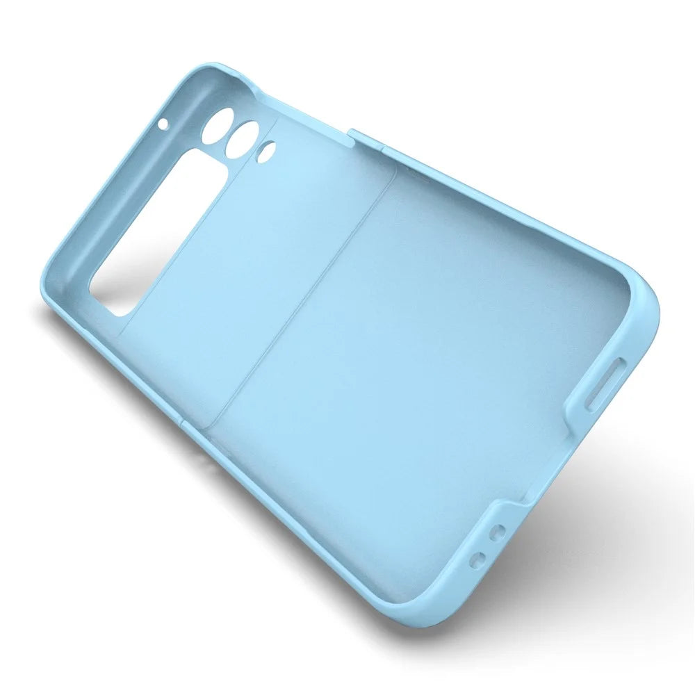 For Samsung Galaxy Z Flip3 5G Phone Case Hard PC Rugged Protection Cover - Baby Blue - 4