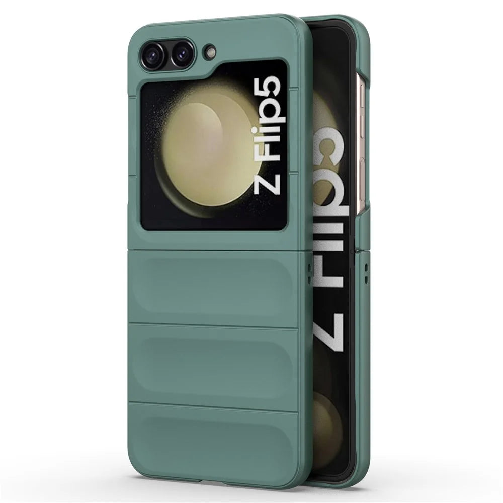 For Samsung Galaxy Z Flip5 5G Case Shockproof Rugged Phone Cover - Green - 1