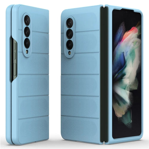 For Samsung Galaxy Z Fold3 5G Hard PC Phone Case Anti Scratch Protection Folding Cover - Baby Blue - 1