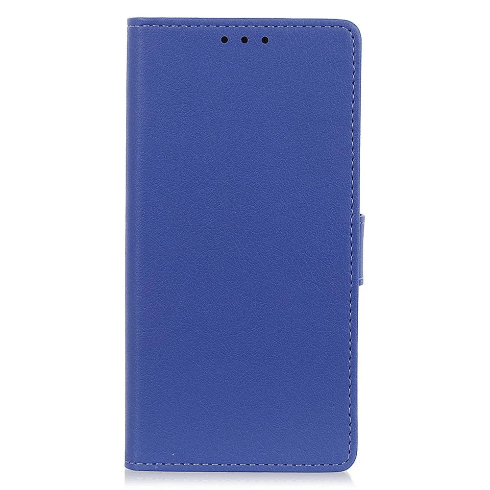 For OnePlus 12 5G PU Leather Case Phone Cover Stand Wallet - Blue - 6