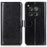 For OnePlus 12 5G Flip Leather Phone Cover Crazy Horse Pattern Design - Black - 1