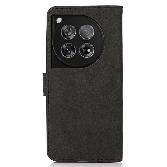 KHAZNEH For OnePlus 12 5G Wallet Phone Case Leather Protective Sleeve - Black - 7