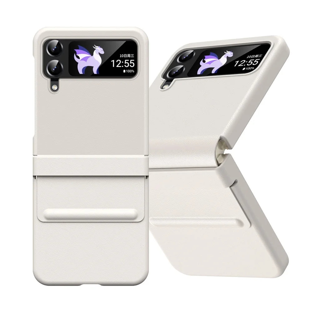 For Samsung Galaxy Z Flip3 5G / Z Flip4 5G Phone Case Thin Slim Hinge Protection Cover - White - 1