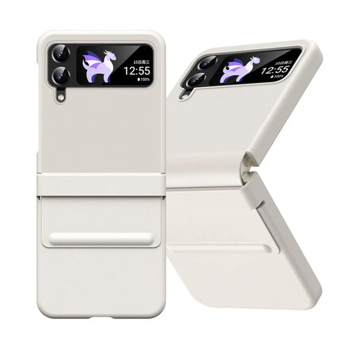 For Samsung Galaxy Z Flip3 5G / Z Flip4 5G Phone Case Thin Slim Hinge Protection Cover - White - 1