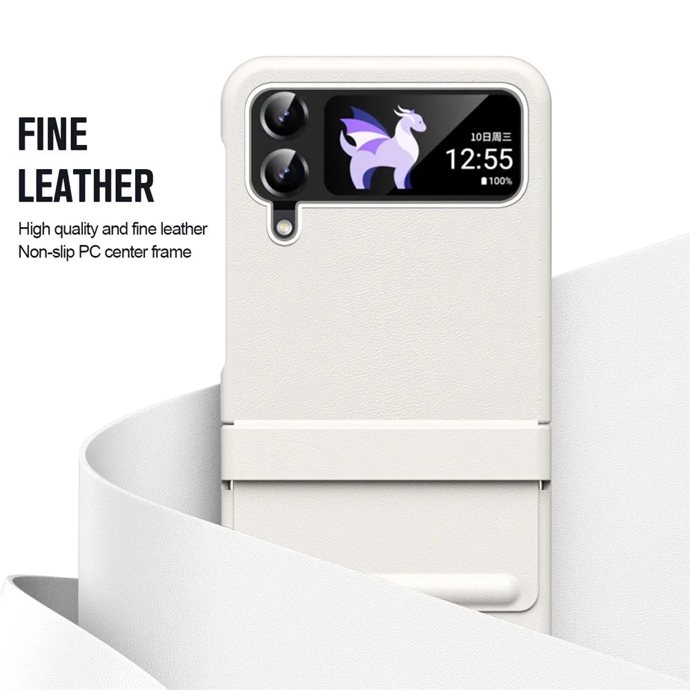 For Samsung Galaxy Z Flip3 5G / Z Flip4 5G Phone Case Thin Slim Hinge Protection Cover - White - 2