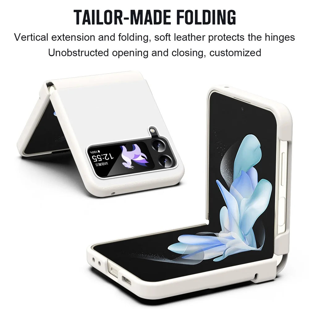 For Samsung Galaxy Z Flip3 5G / Z Flip4 5G Phone Case Thin Slim Hinge Protection Cover - White - 4