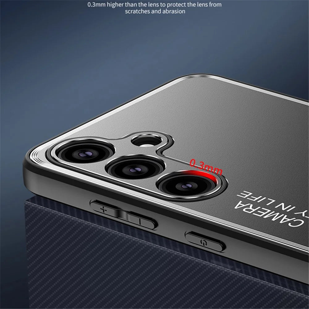For Samsung Galaxy S24 Ultra Case TPU + Aluminium Alloy Heat Dissipation Scratch-resistant Phone Cover - Black - 4
