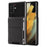 For Samsung Galaxy S24 Ultra Flip Card Holder Phone Case TPU+PC Cover - Grey - 1