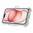 For iPhone 15 Matte Phone Cover Slide Holster Cover Belt Clip Kickstand - Transparent Black - 3