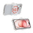 For iPhone 15 Matte Phone Cover Slide Holster Cover Belt Clip Kickstand - Transparent Black - 4