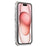 For iPhone 15 Matte Phone Cover Slide Holster Cover Belt Clip Kickstand - Transparent Black - 7