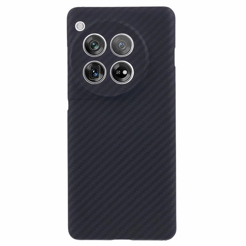 Cell Phone Case for OnePlus 12 5G 1500D Aramid Fiber Back Cover (Precise Lens Hole) - Black - 1