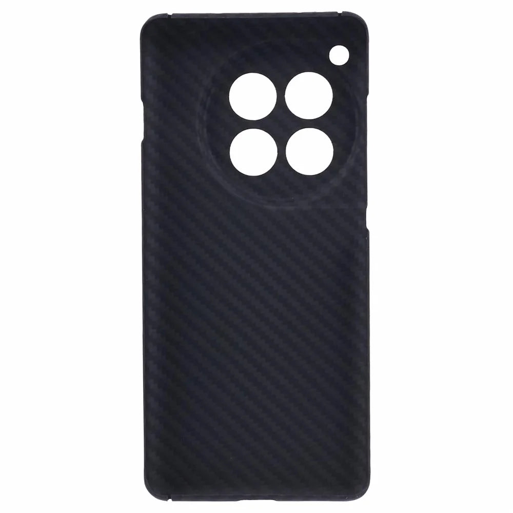 Cell Phone Case for OnePlus 12 5G 1500D Aramid Fiber Back Cover (Precise Lens Hole) - Black - 2