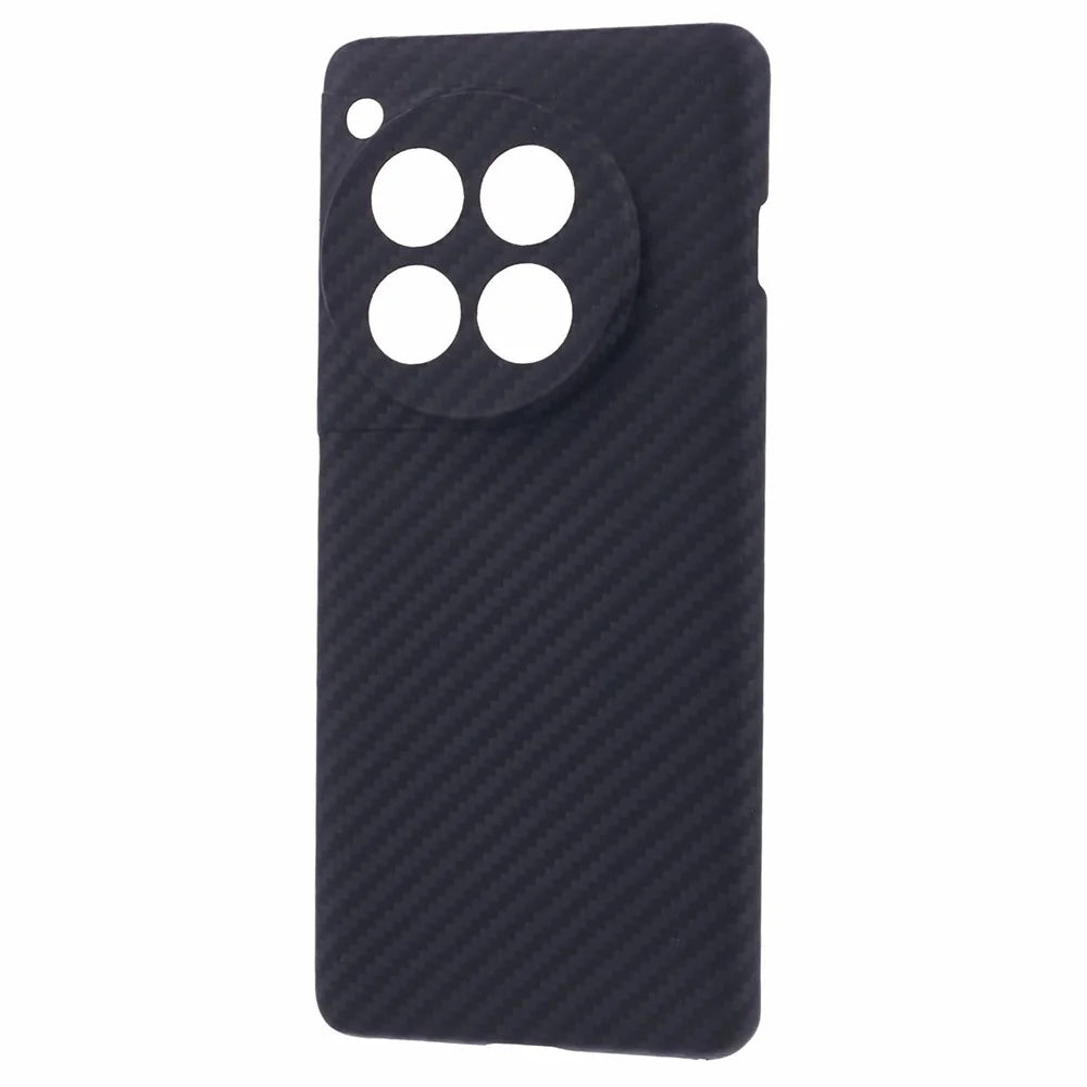 Cell Phone Case for OnePlus 12 5G 1500D Aramid Fiber Back Cover (Precise Lens Hole) - Black - 3
