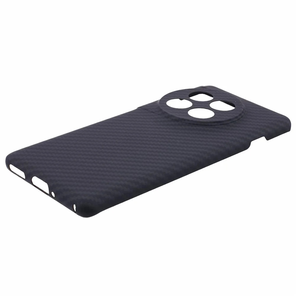 Cell Phone Case for OnePlus 12 5G 1500D Aramid Fiber Back Cover (Precise Lens Hole) - Black - 4