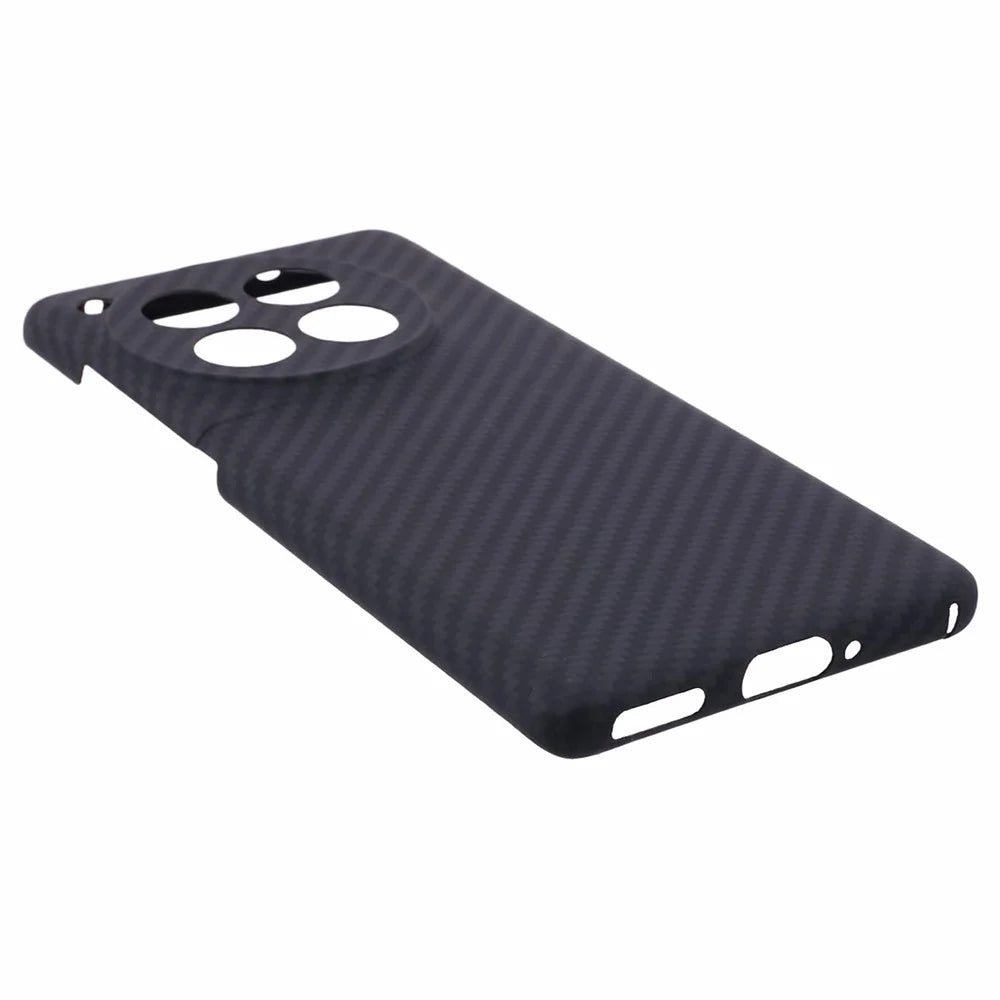 Cell Phone Case for OnePlus 12 5G 1500D Aramid Fiber Back Cover (Precise Lens Hole) - Black - 5