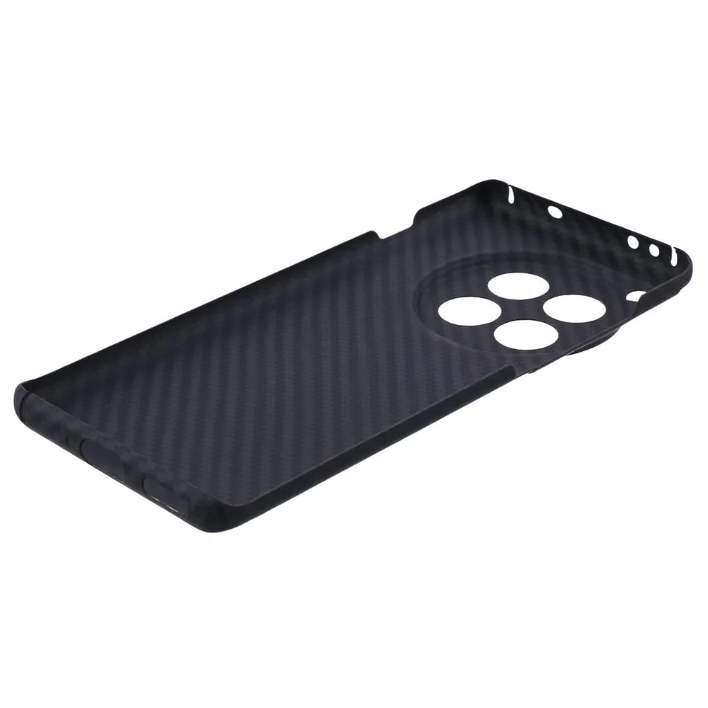 Cell Phone Case for OnePlus 12 5G 1500D Aramid Fiber Back Cover (Precise Lens Hole) - Black - 6