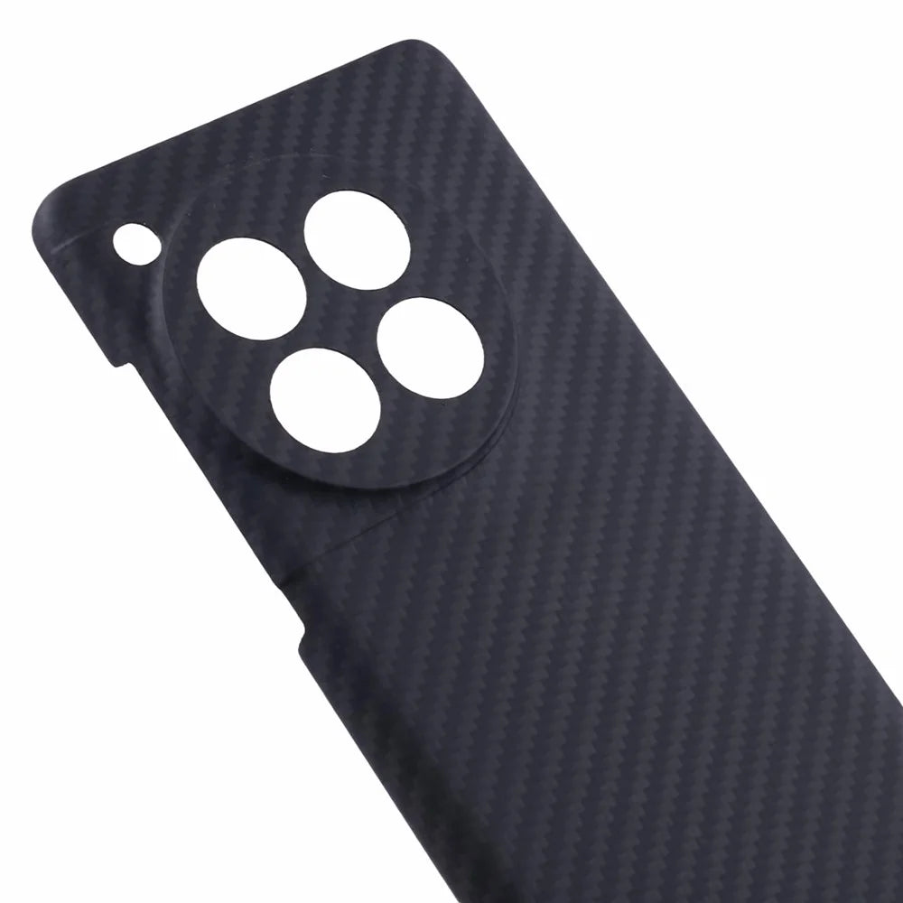 Cell Phone Case for OnePlus 12 5G 1500D Aramid Fiber Back Cover (Precise Lens Hole) - Black - 7