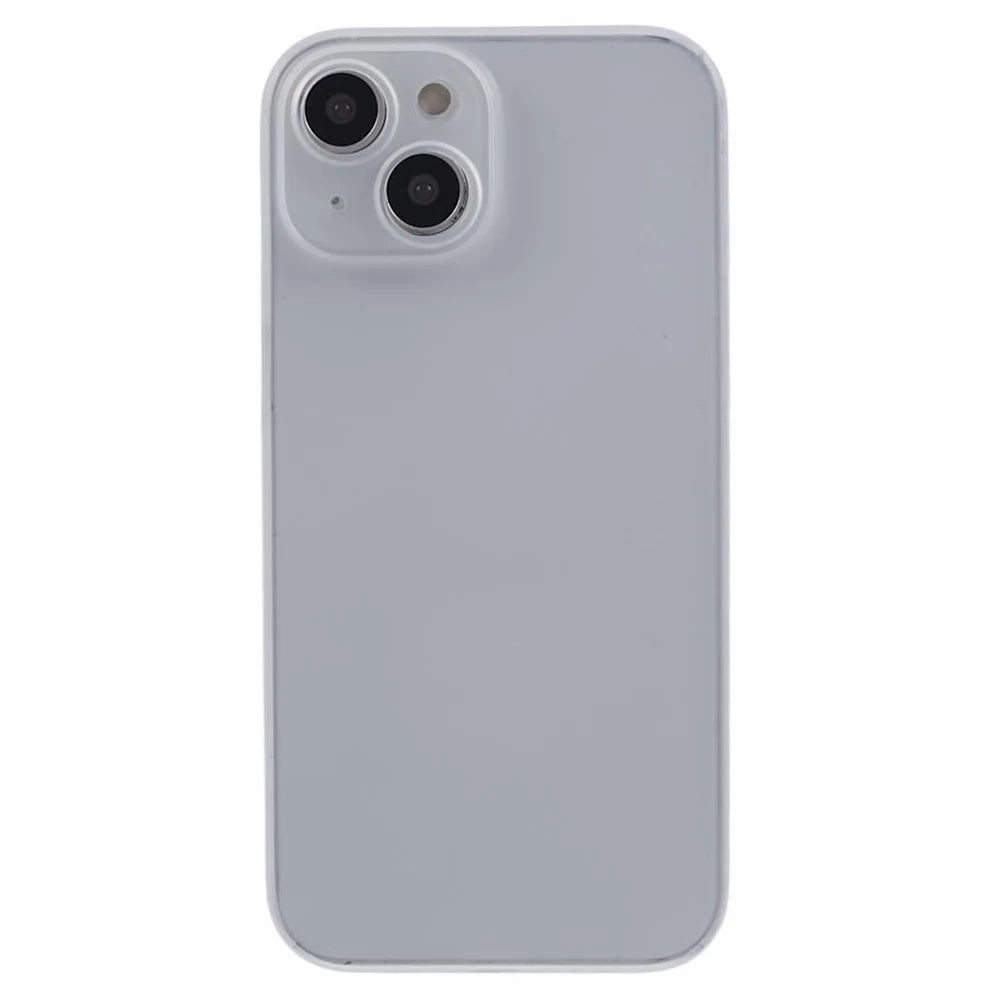 For iPhone 15 Plus Phone Case Hard PC Slim Fit Back Cover - White - 3