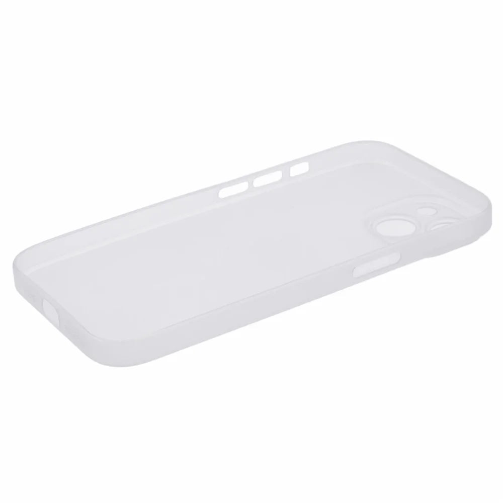 For iPhone 15 Plus Phone Case Hard PC Slim Fit Back Cover - White - 4