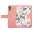 For Samsung Galaxy A55 5G Phone Leather Case Card Holder with Flower Pattern - Pink - 5