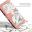 For Samsung Galaxy A55 5G Phone Leather Case Card Holder with Flower Pattern - Pink - 7