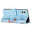 For Samsung Galaxy A05 4G Flower Leather Case with Card Holder Stand - Baby Blue - 3