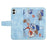 For Samsung Galaxy A05 4G Flower Leather Case with Card Holder Stand - Baby Blue - 5