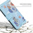 For Samsung Galaxy A05 4G Flower Leather Case with Card Holder Stand - Baby Blue - 7