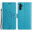 For Samsung Galaxy A35 5G Leather Case Wallet Phone Cover with Butterfly Pattern - Blue - 1