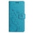 For Samsung Galaxy A35 5G Leather Case Wallet Phone Cover with Butterfly Pattern - Blue - 6