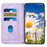 For Samsung Galaxy A35 5G Leather Stand Case Card Holder Flower Pattern - Light Purple - 2