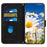 For Samsung Galaxy A05s 4G Phone Case PU Leather Card Holder Flower Pattern - Black - 2