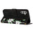 For Samsung Galaxy A05s 4G Phone Case PU Leather Card Holder Flower Pattern - Black - 3