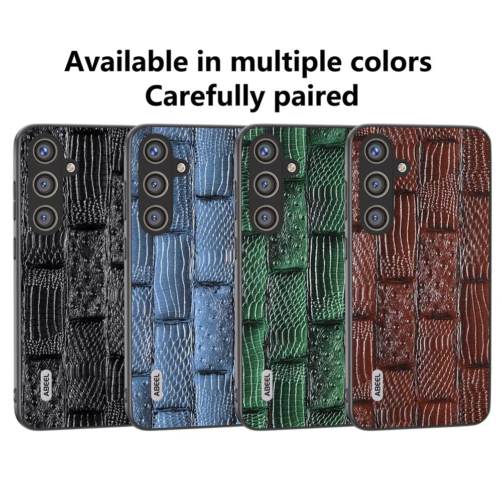 ABEEL For Samsung Galaxy S24+ Case Mahjong Texture Anti-Drop Protective Phone Cover - Black - 6