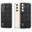 ABEEL For Samsung Galaxy S24 Grid Texture Phone Cover PU Leather Protective Back Case - Black - 1