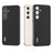 ABEEL For Samsung Galaxy S24 Phone Case Genuine Cow Leather Textured Protective Cover - Black - 1