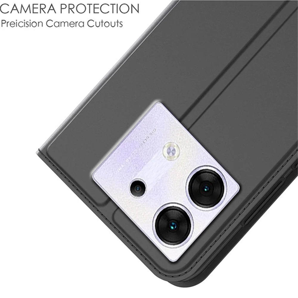 For Infinix Zero 30 5G   Phone Cases Card Slot PU Leather Cover - Black - 4