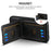 SUTENI H02 For iPhone 14 Pro Max Leather Case Waxy Texture Vertical Flip Card Holder Phone Cover - Black - 3