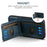 SUTENI H02 For iPhone 12 Pro 6.1 inch / 12 6.1 inch Waxy Texture Case Vertical Flip Card Slots Phone Protector - Blue - 3