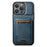 SUTENI H02 For iPhone 12 Pro 6.1 inch / 12 6.1 inch Waxy Texture Case Vertical Flip Card Slots Phone Protector - Blue - 5
