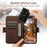 SUTENI J07 For iPhone 15 Pro Case Litchi Texture PU Leather Wallet Phone Shell Compatible with MagSafe - Brown - 5
