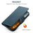 SUTENI J07 For iPhone 13 Pro Max 6.7 inch Leather Case Compatible with MagSafe Card Slots Phone Protector - Blue - 4