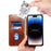 SUTENI For iPhone 15 Pro Case Anti-scratch PU Leather+TPU Cell Phone Wallet Cover - Khaki - 2