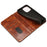 SUTENI For iPhone 15 Pro Case Anti-scratch PU Leather+TPU Cell Phone Wallet Cover - Khaki - 5
