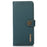 KHAZNEH For Samsung Galaxy A35 5G Magnetic Phone Case RFID Blocking Genuine Cow Leather Card Holder Cover - Green - 7